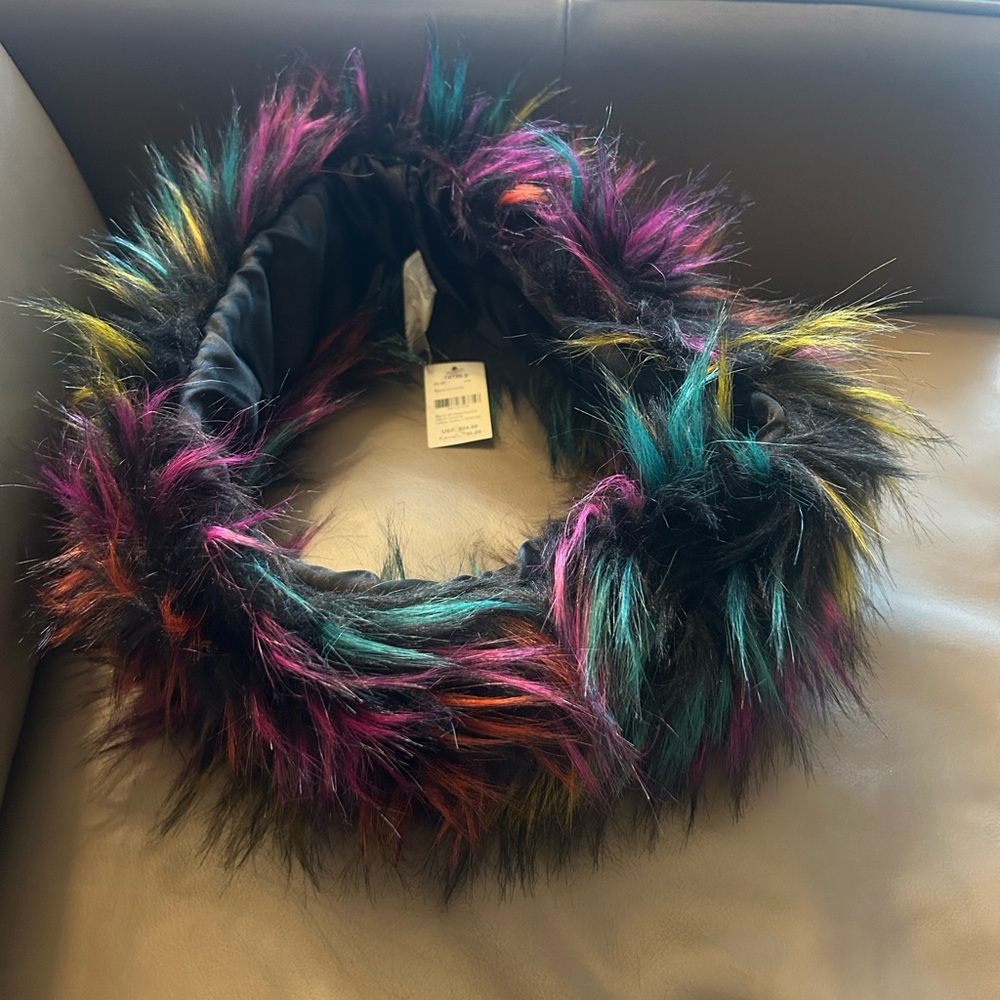 Icing Vibrant Faux Fur Infinity Scarf